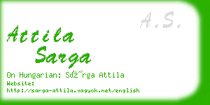 attila sarga business card